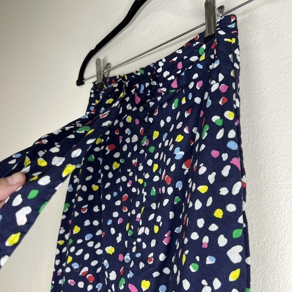 J. Crew Navy Blue Colorful Tulip Skirt in Ratti Happy Cat Print Polka Dot Sz 00 - Picture 14 of 16